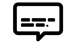 Icon of a speech bubble